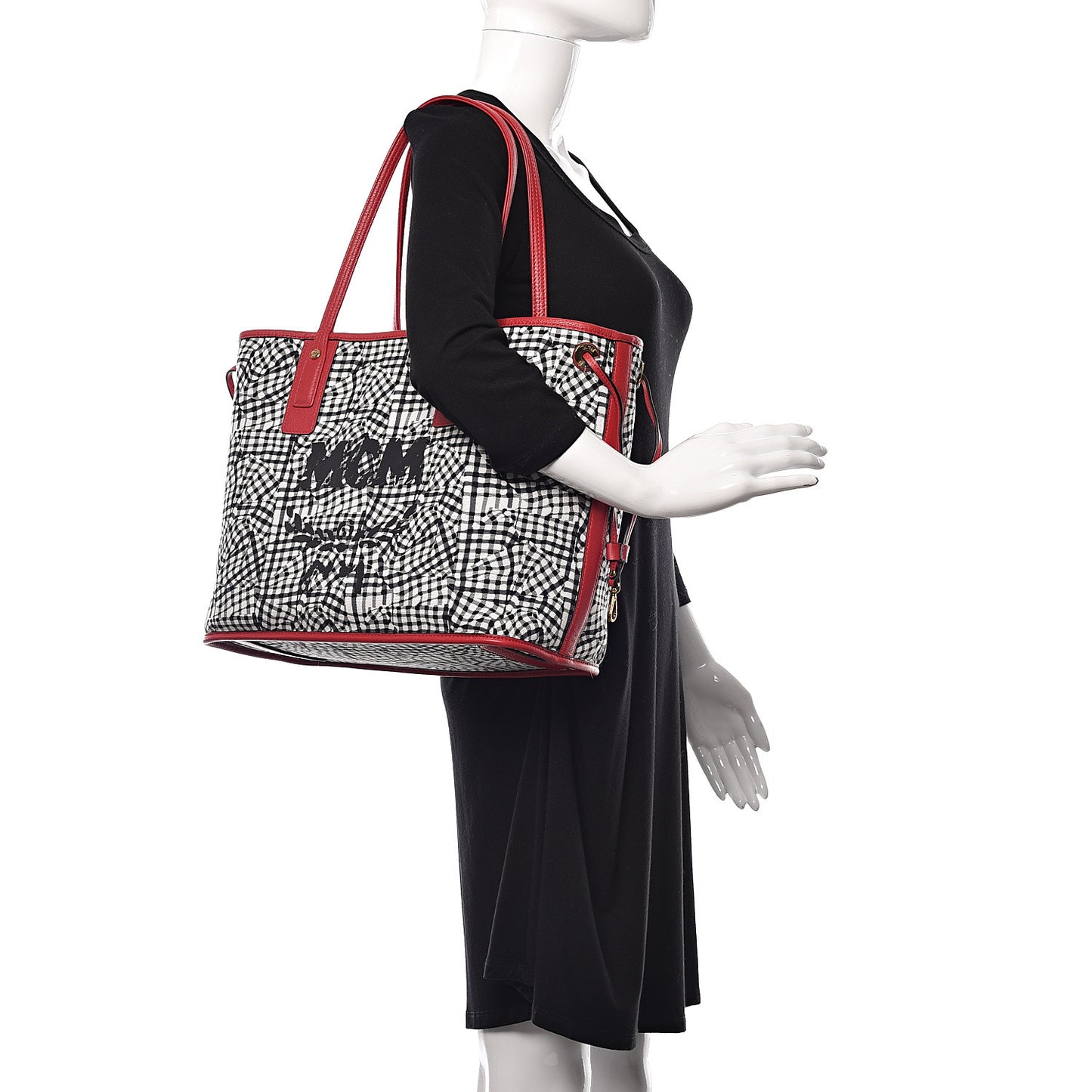 Visetos Medium Liz Reversible Shopper Tote Ruby Red