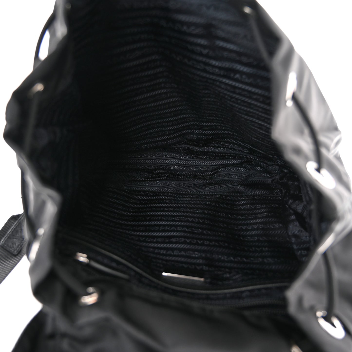 Tessuto Nylon Saffiano Medium Backpack Black