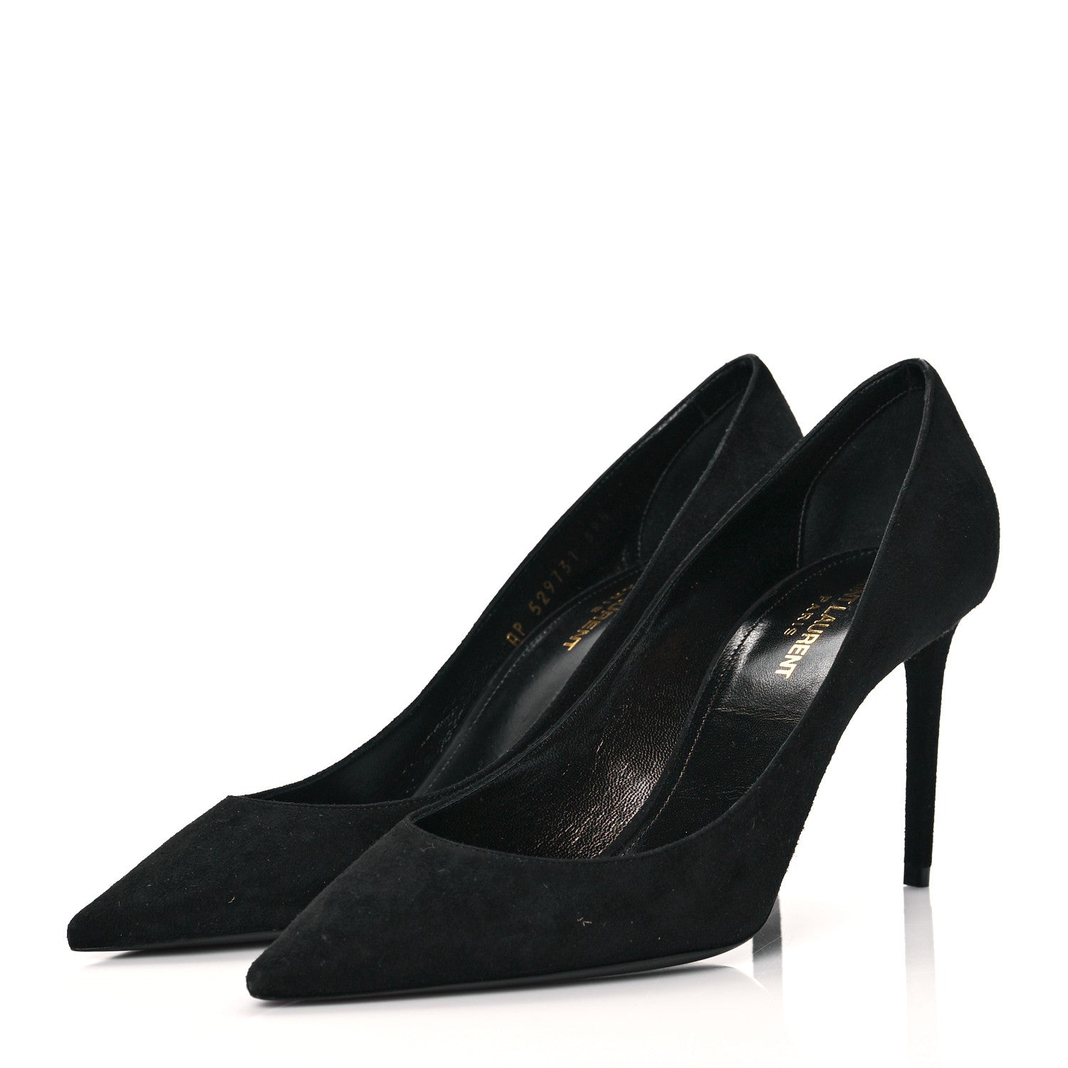Saint Laurent Suede Zoe 85 Pumps 39.5 Black 3 of 9