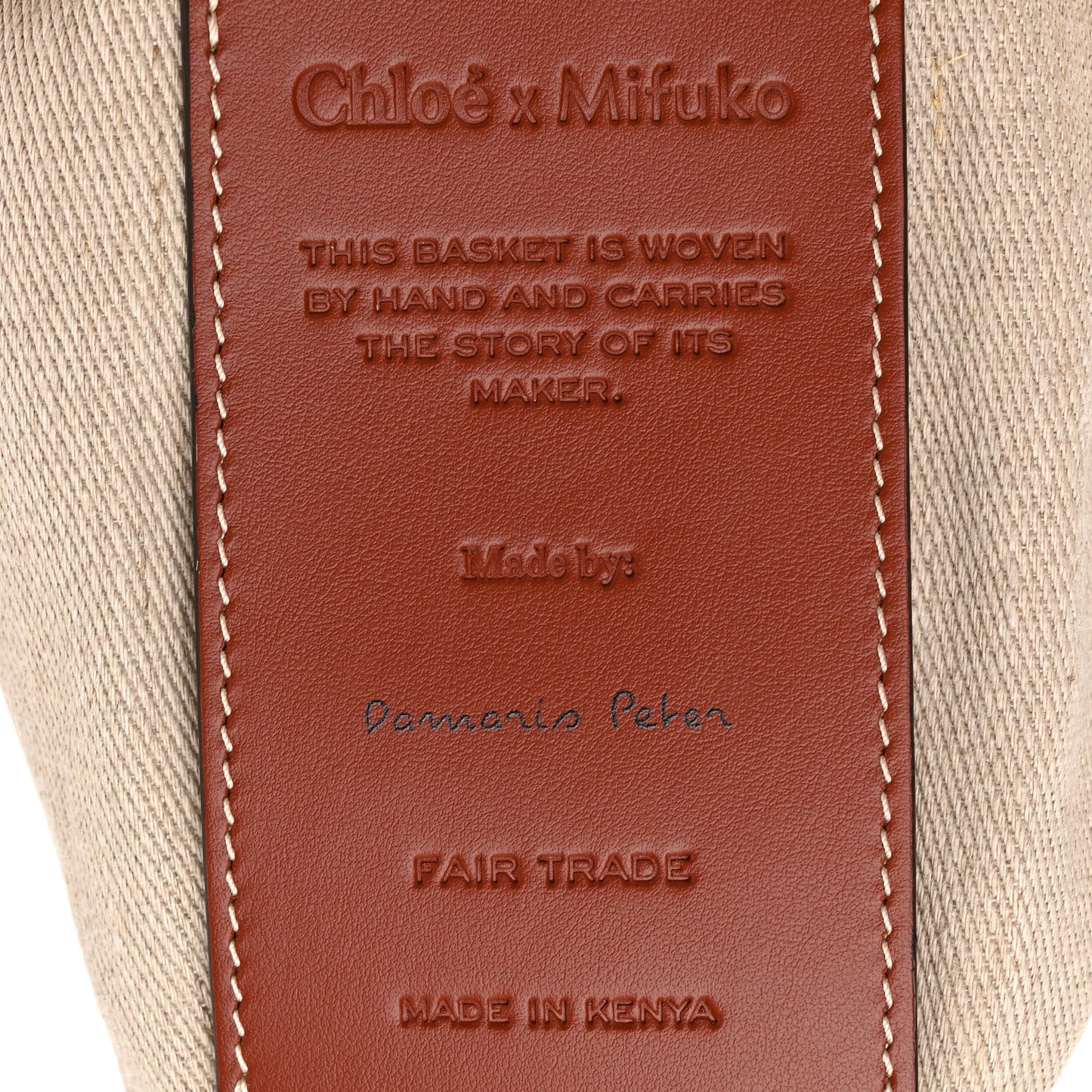 Raffia Calfskin Small Woody Basket Bag Brown