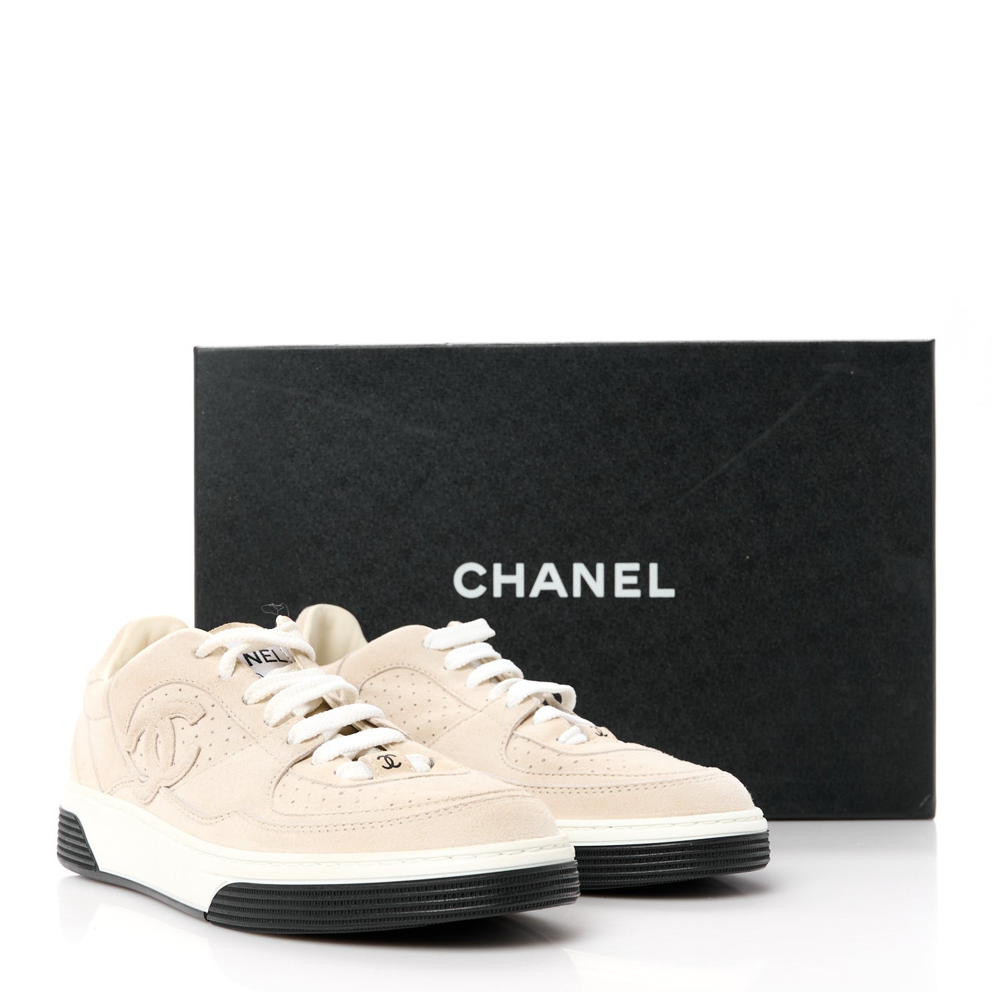 Suede Womens CC Sneakers 36.5 Light Beige