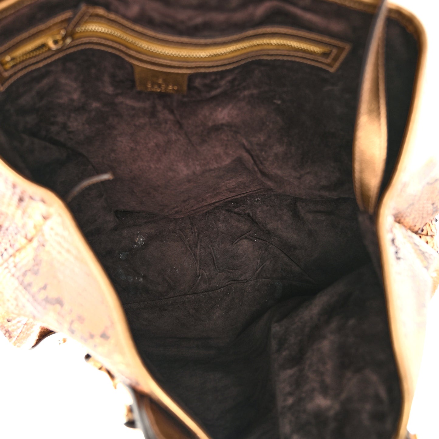 Metallic Snakeskin Medium Pelham Tote Gold