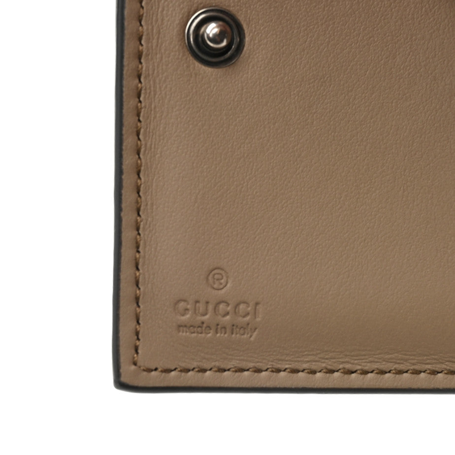 GG Supreme Monogram Dionysus Card Case Wallet Beige Taupe
