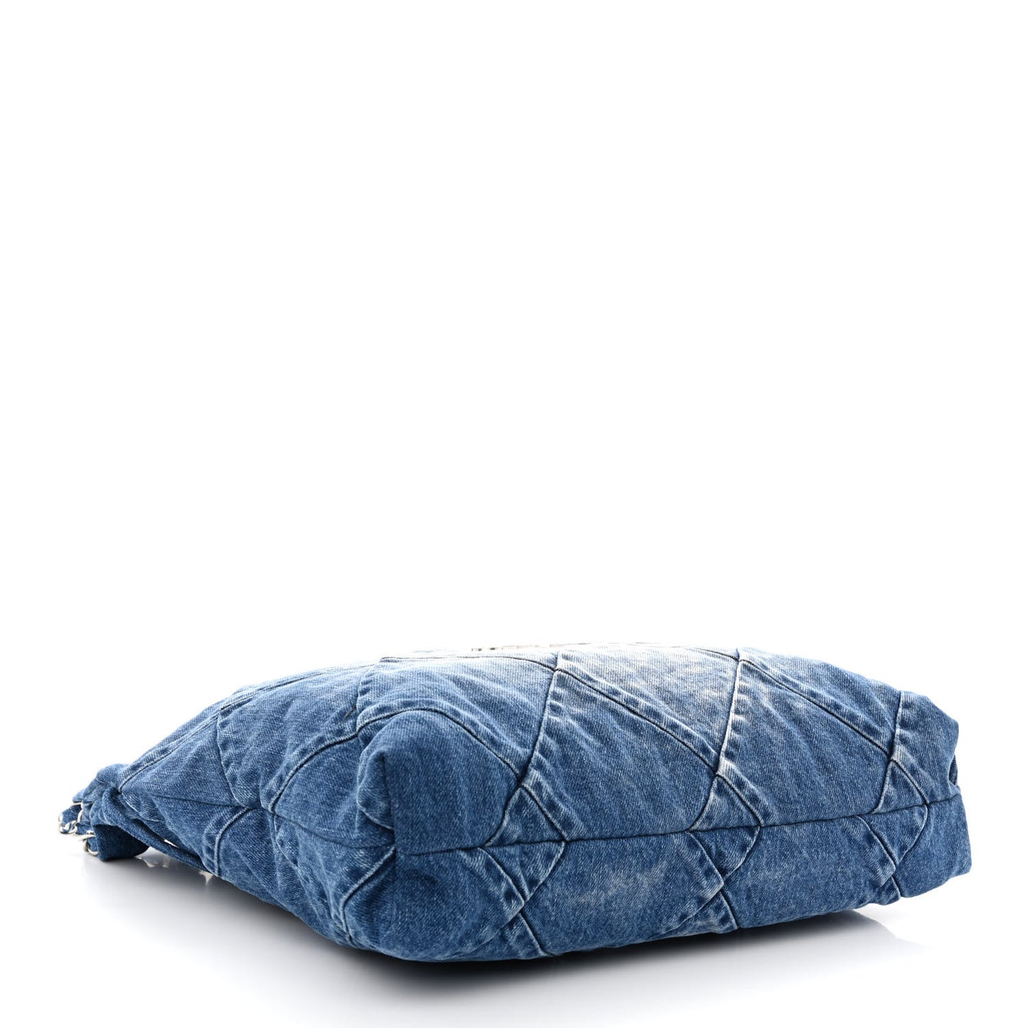 Denim Quilted Chanel 22 Blue