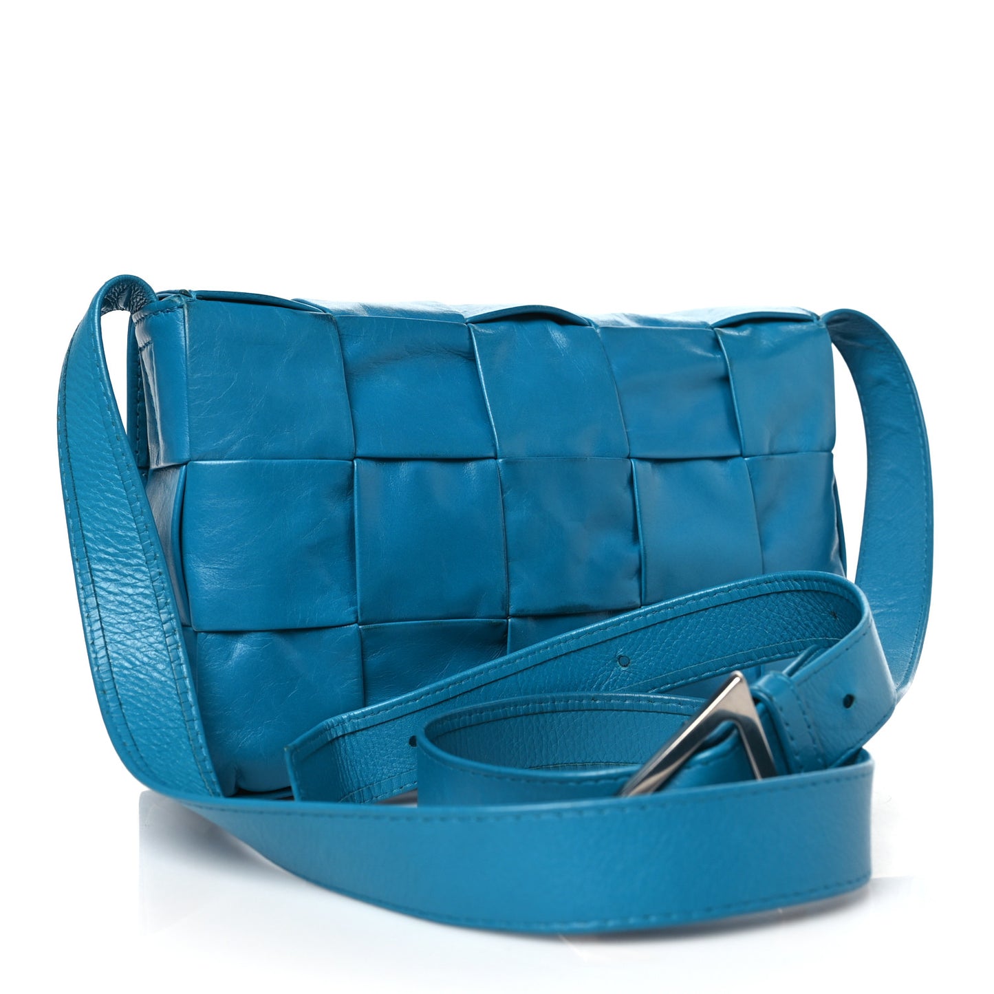 Paper Calfskin Maxi Intreccio Cassette Crossbody Bag Blaster