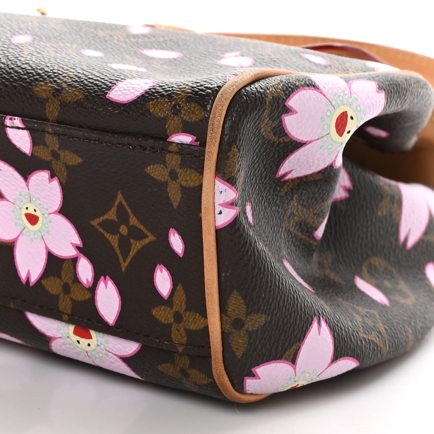 LOUIS VUITTON Monogram Cherry Blossom Sac Retro Bag Brown