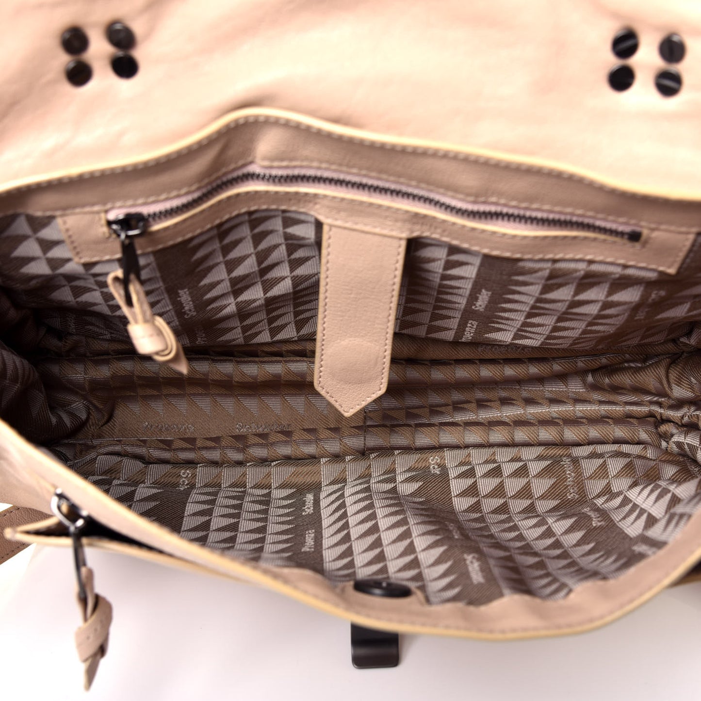 Lambskin Fringe Medium PS1 Satchel Nude