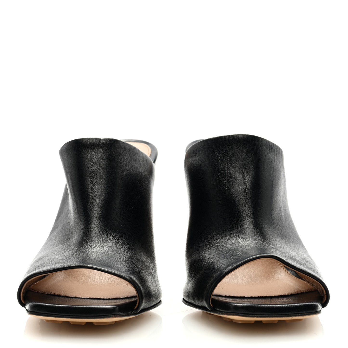 Lambskin Knot Mule Sandals 36 Black