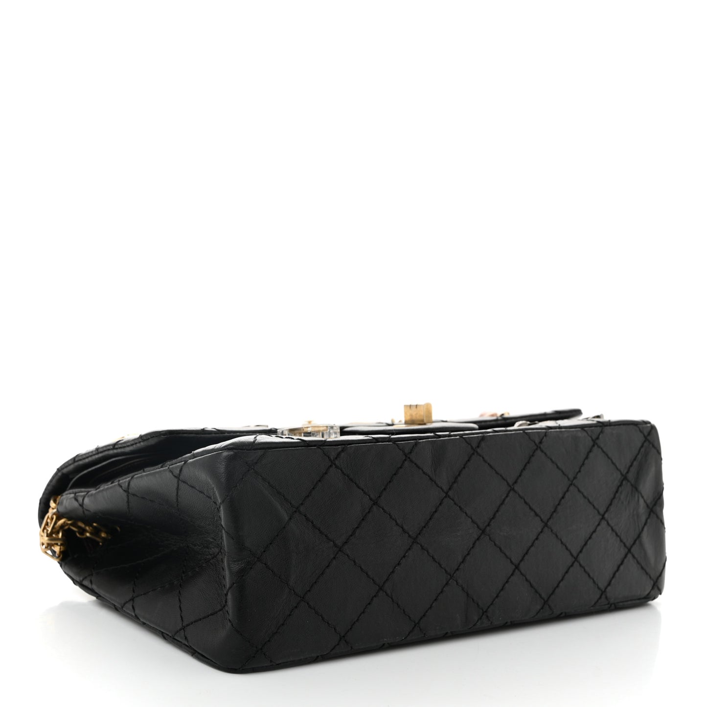 Aged Calfskin Lucky Charms 2.55 Reissue 225 Flap Black