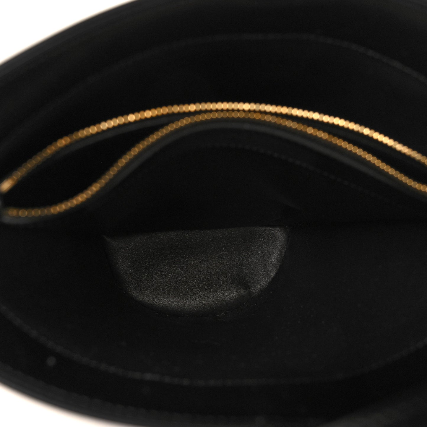 Shiny Calfskin Triomphe Bucket Bag Black