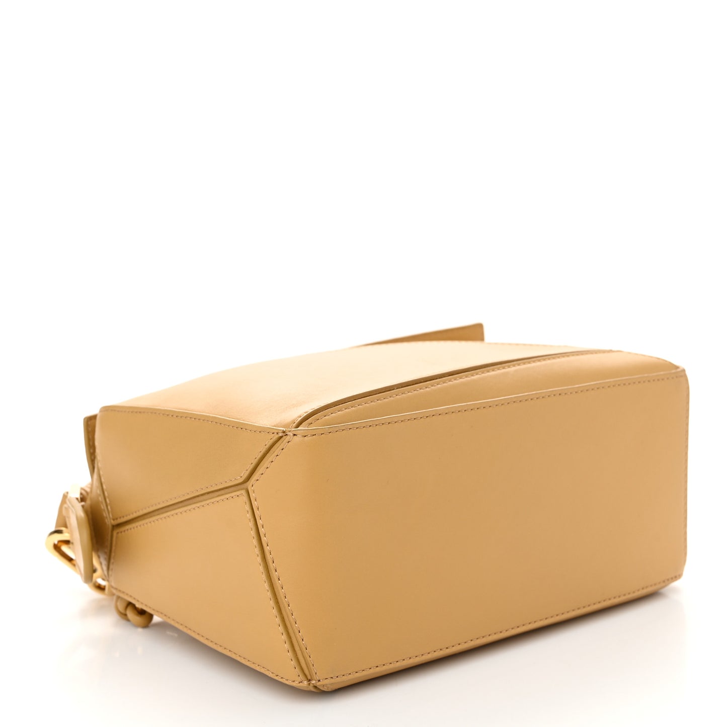 Calfskin Small Woven Puzzle Bag Sahara