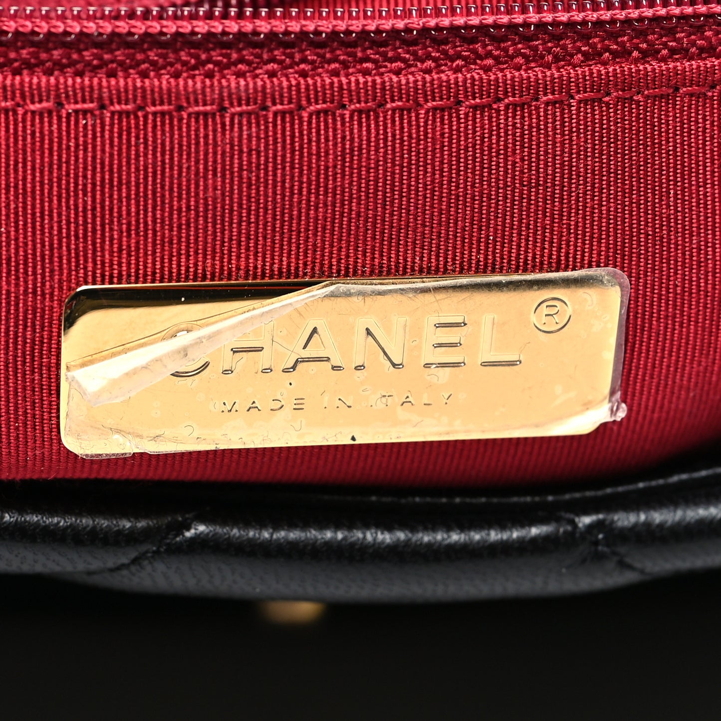 Shiny Goatskin Quilted Medium Chanel 19 Flap Black