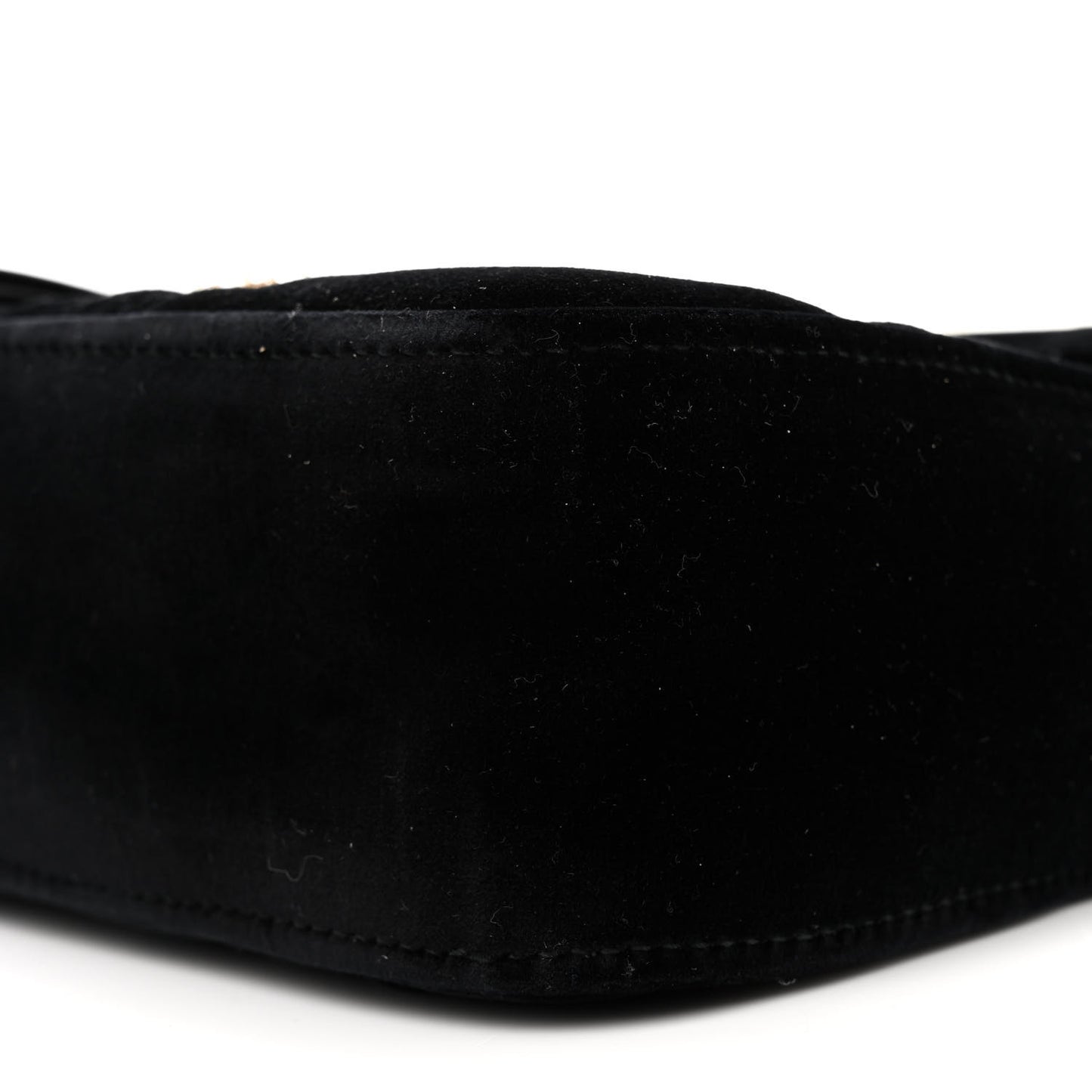 Velvet Matelasse Loved Embroidered Medium GG Marmont Shoulder Bag Black