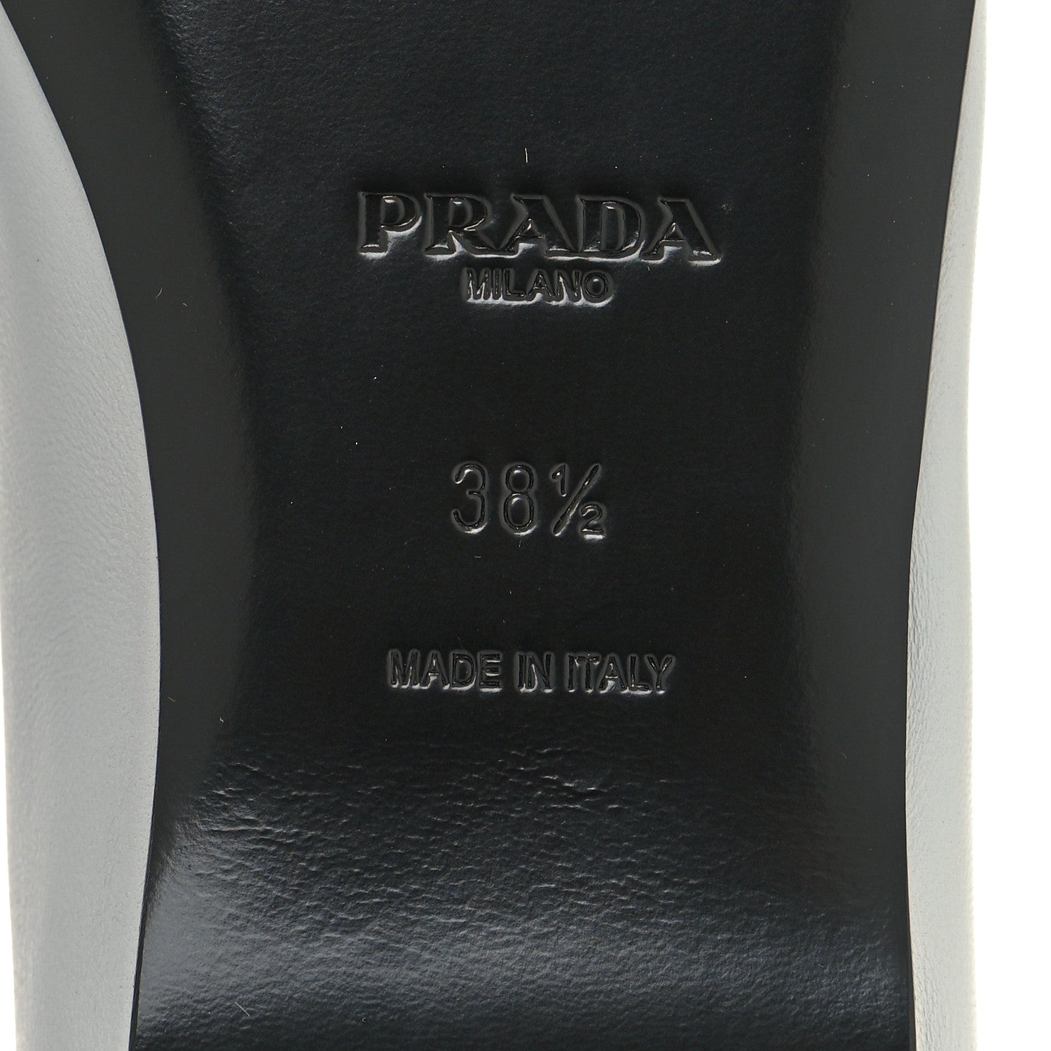 Prada Metallic Lambskin Bow Ballerina Flats 38.5 Fiordaliso 6 of 9