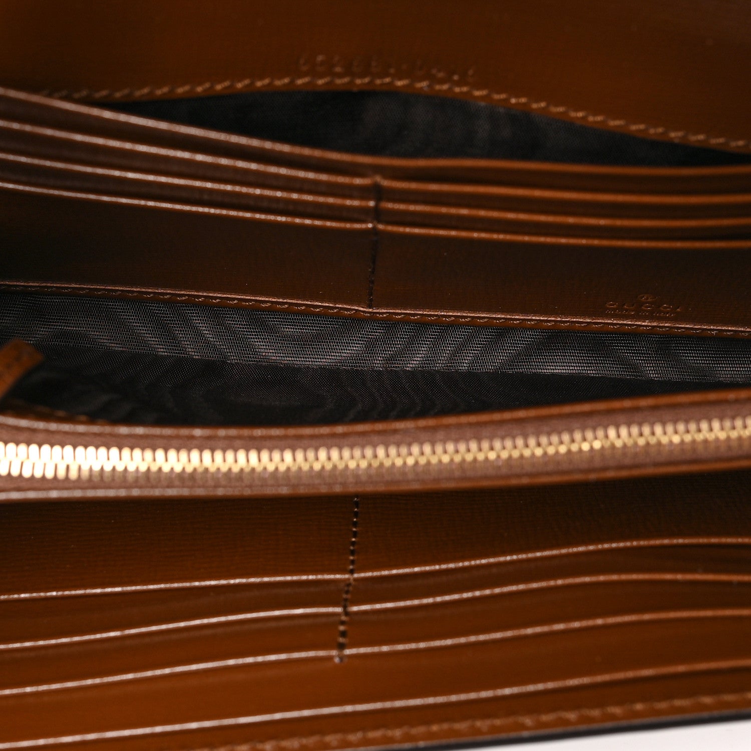 Gucci GG Supreme Monogram Azalea Calfskin Web Jackie 1961 Chain Wallet Beige Ebony Brown Sugar 5 of 8