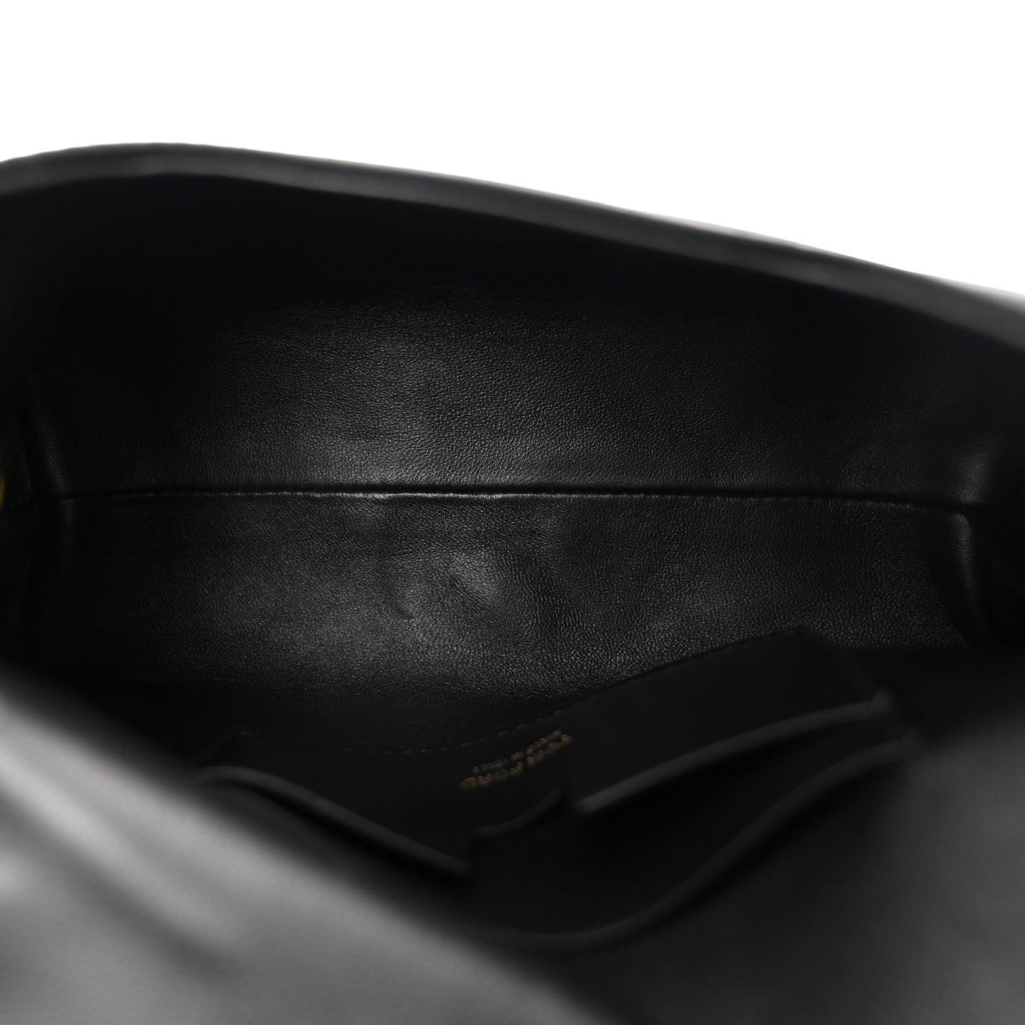 Satin Mini Label Chain Shoulder Bag Black