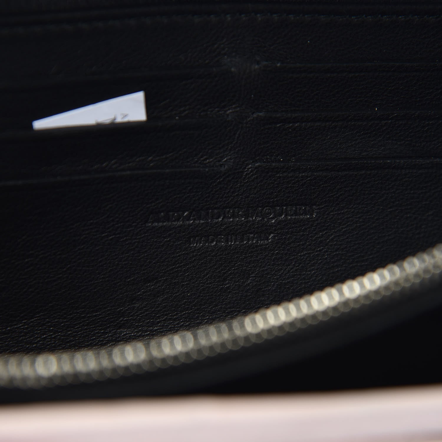 Alexander McQueen Calfskin Crocodile Embossed Skull Wallet on Chain Baby Pink 7 of 9