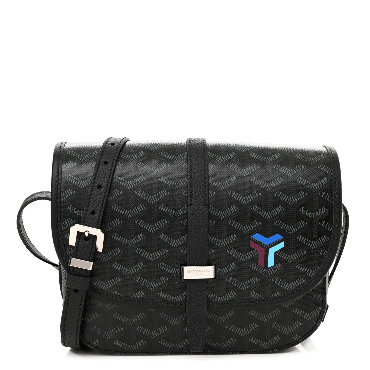 Goyard Goyardine Belvedere III PM Messenger Bag Jet Black 1209062