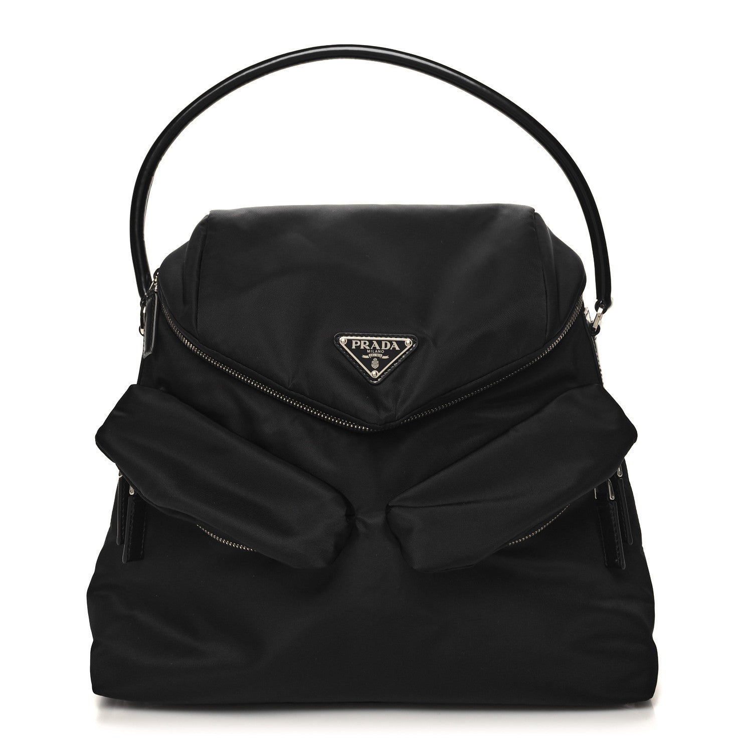 Prada Nylon Tessuto Nappa Symbols Signaux Hobo Bag Black 1 of 9