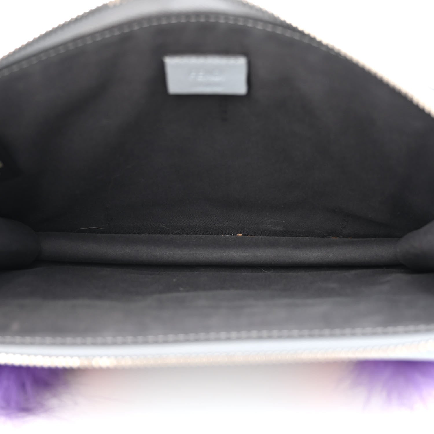 Fendi Vitello Dolce Fox Elaphe Ayers Hypnoteyes Min 2Jours Pouch Polvere Viola Multicolor 5 of 15