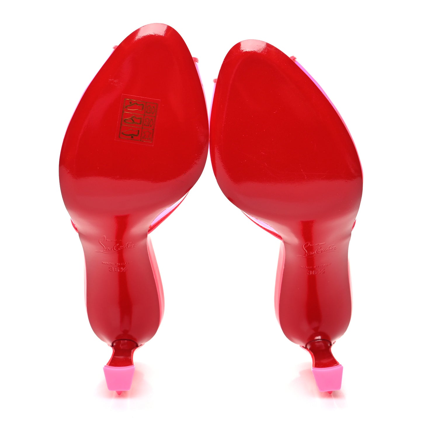 Patent Iridescent SPike 85 Slide Sandals 36.5 Fluo Pink