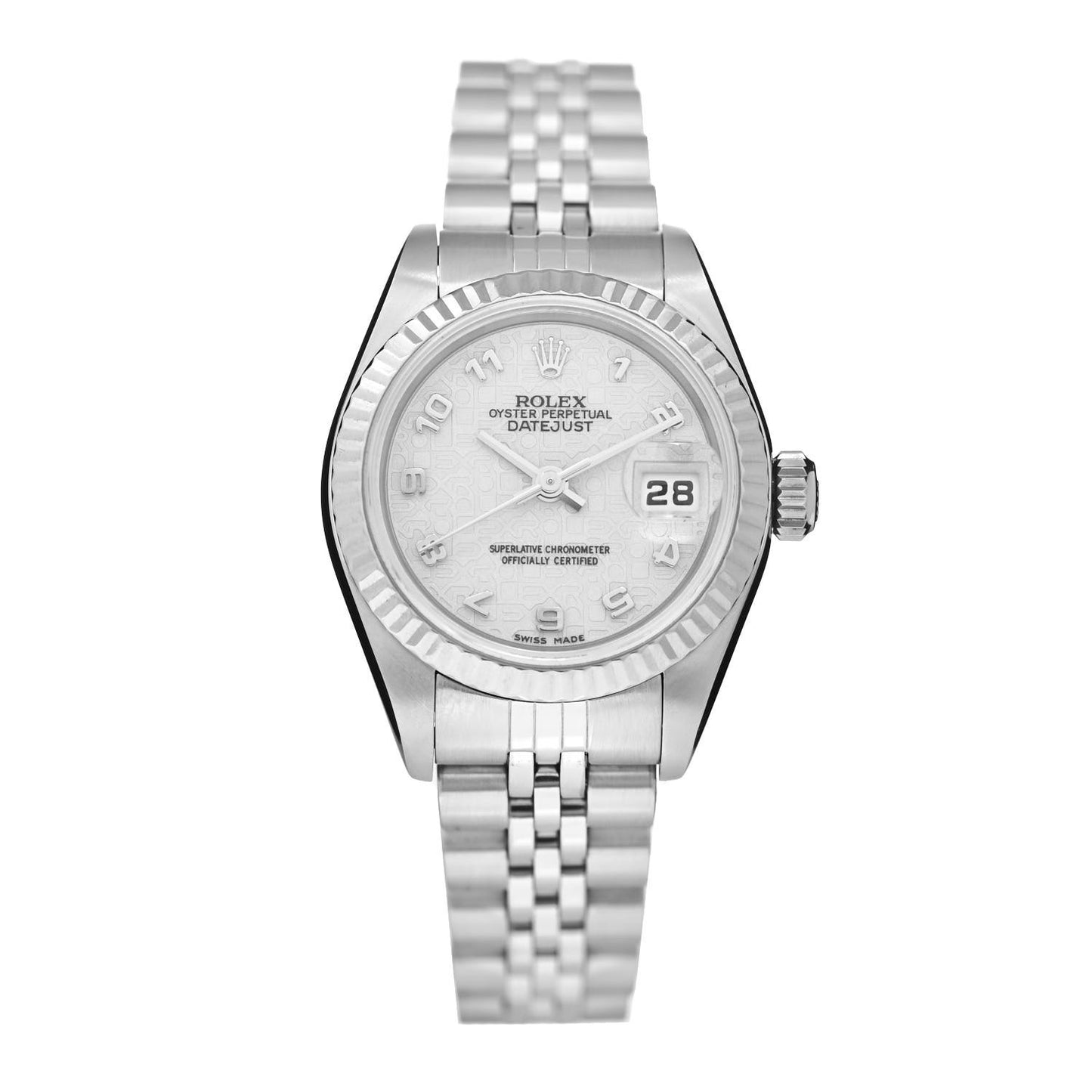 Stainless Steel 18K White Gold 26mm Oyster Perpetual Datejust Watch Silver 79174