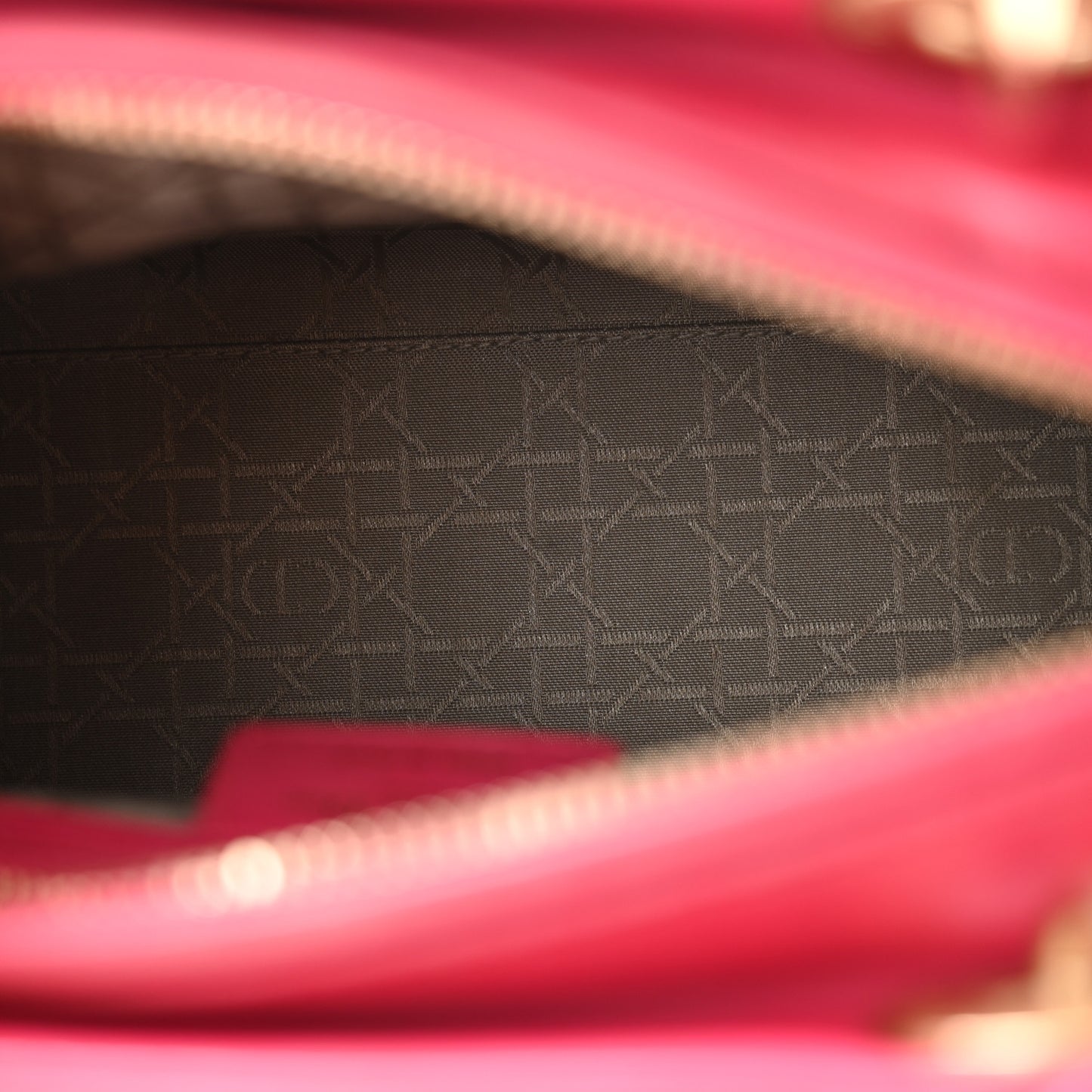 Lambskin Cannage Medium Lady Dior Pink