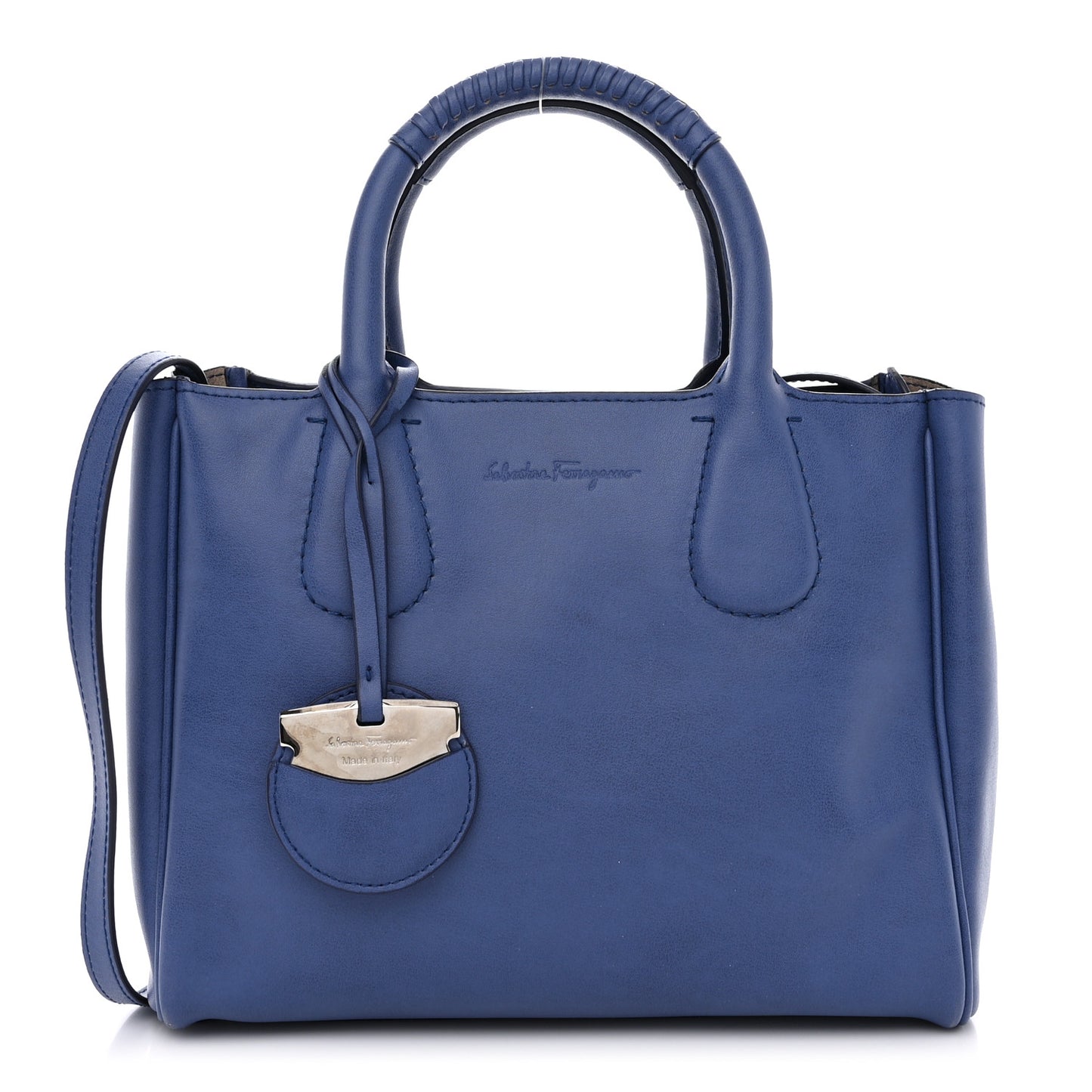 Calfskin Double Handle Small Nolita Satchel Blue