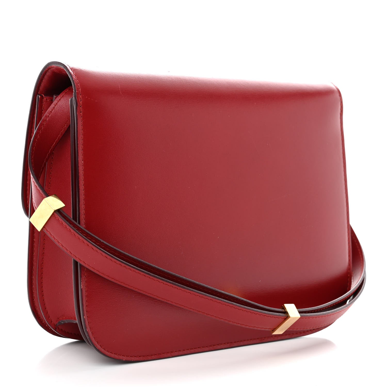 Celine Box Calfskin Medium Classic Box Flap Bag Red 3 of 13