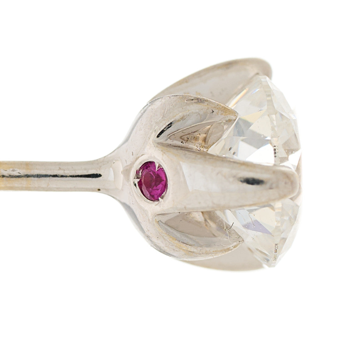 18K White Gold Diamond 2.18ctw Cento Tulip Stud Earrings