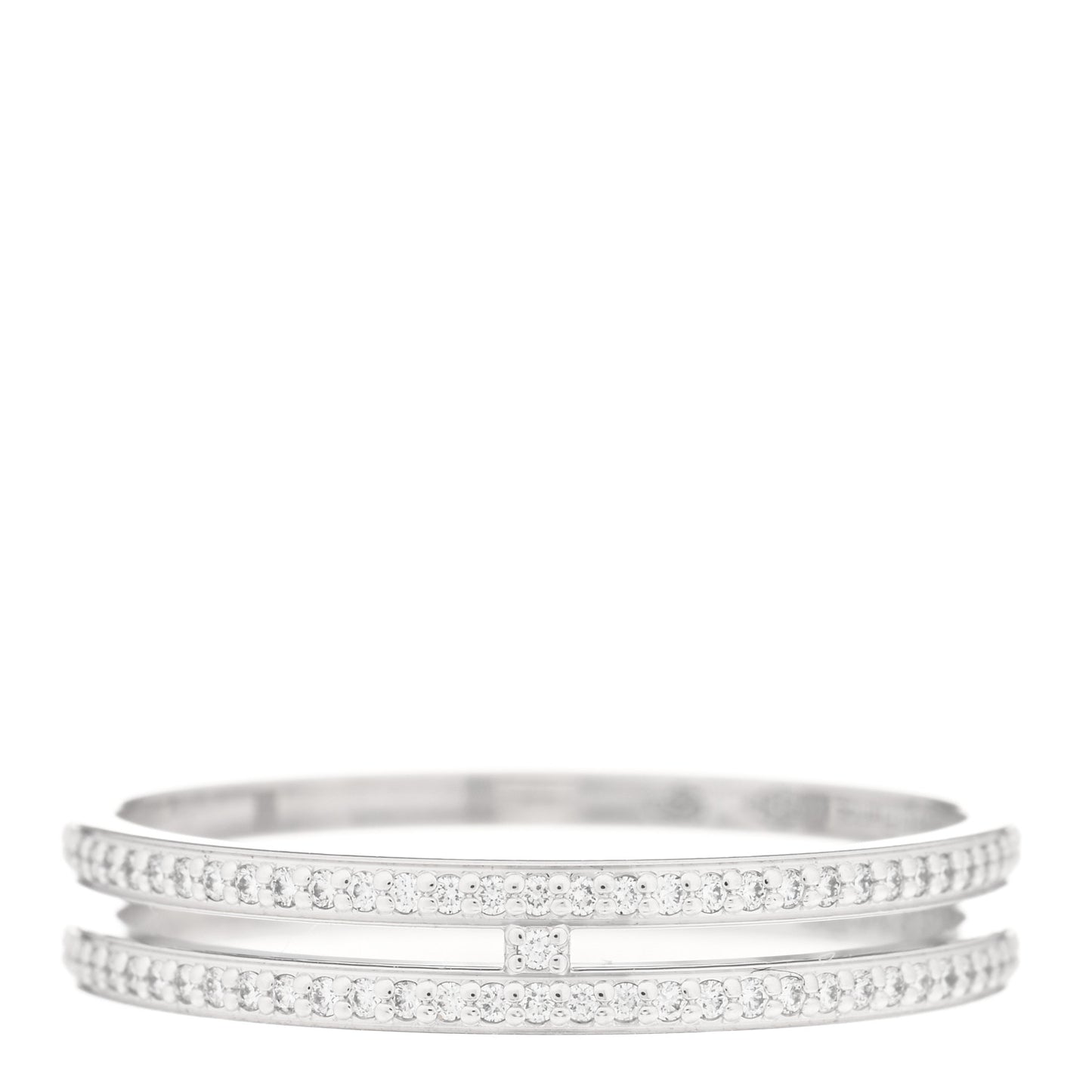 18K White Gold Diamond Ariane Wedding Band Ring 58 8.25