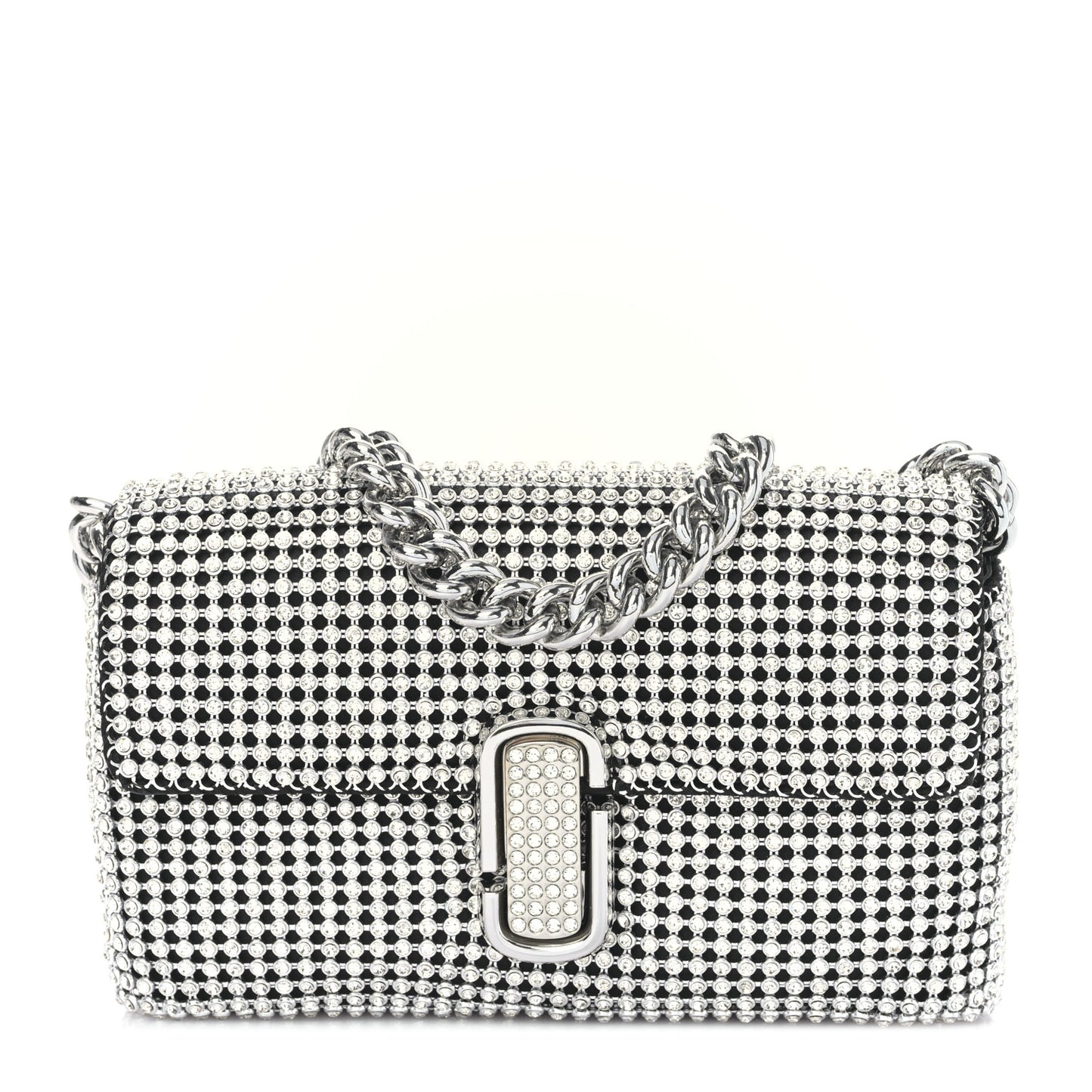 The Rhinestone J Marc Mini Shoulder Bag Silver
