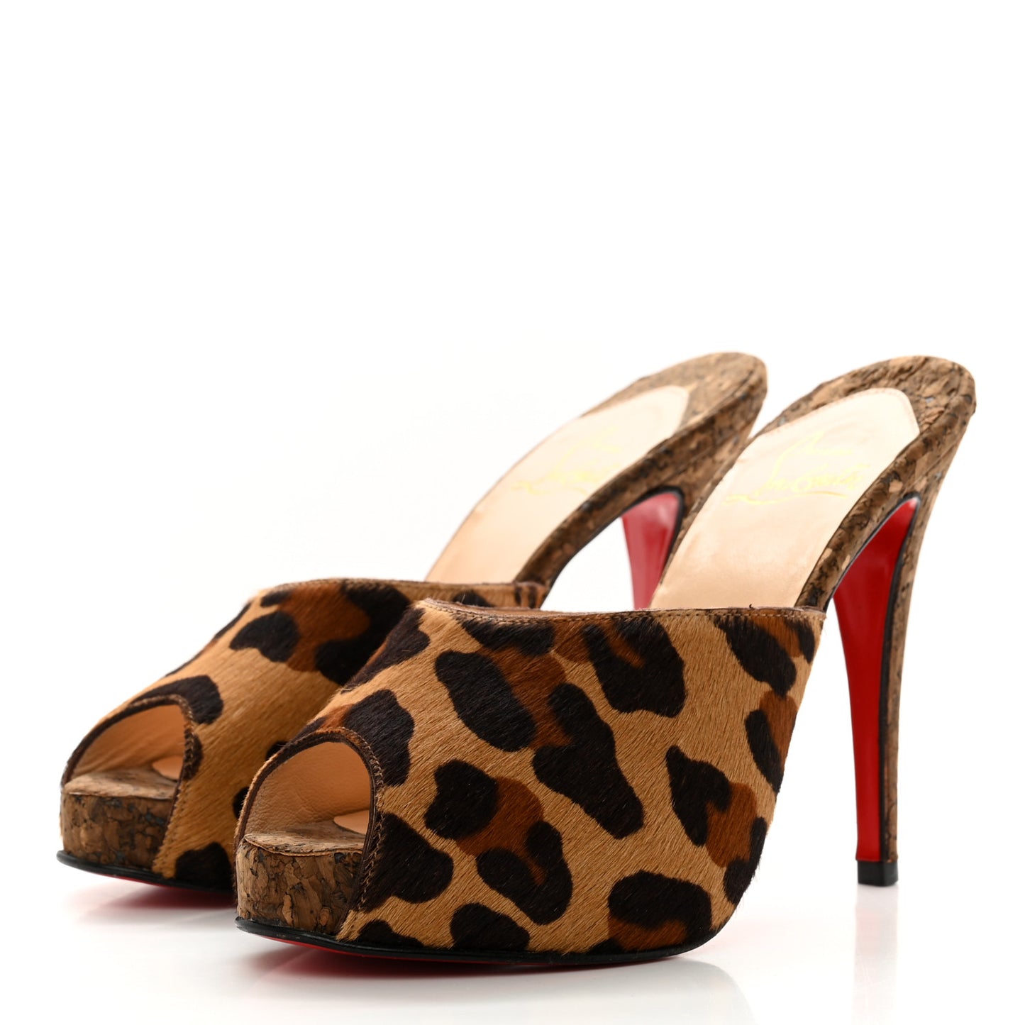 Pony Hair Mule 36.5 Leopard Black