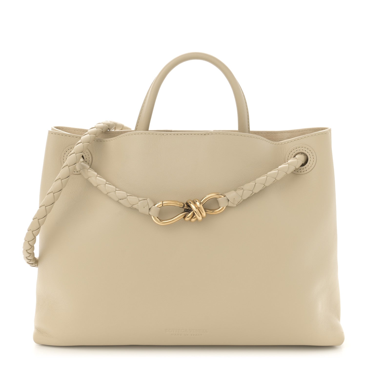 Bottega Veneta Silky Calfskin Medium Andiamo Shoulder Bag