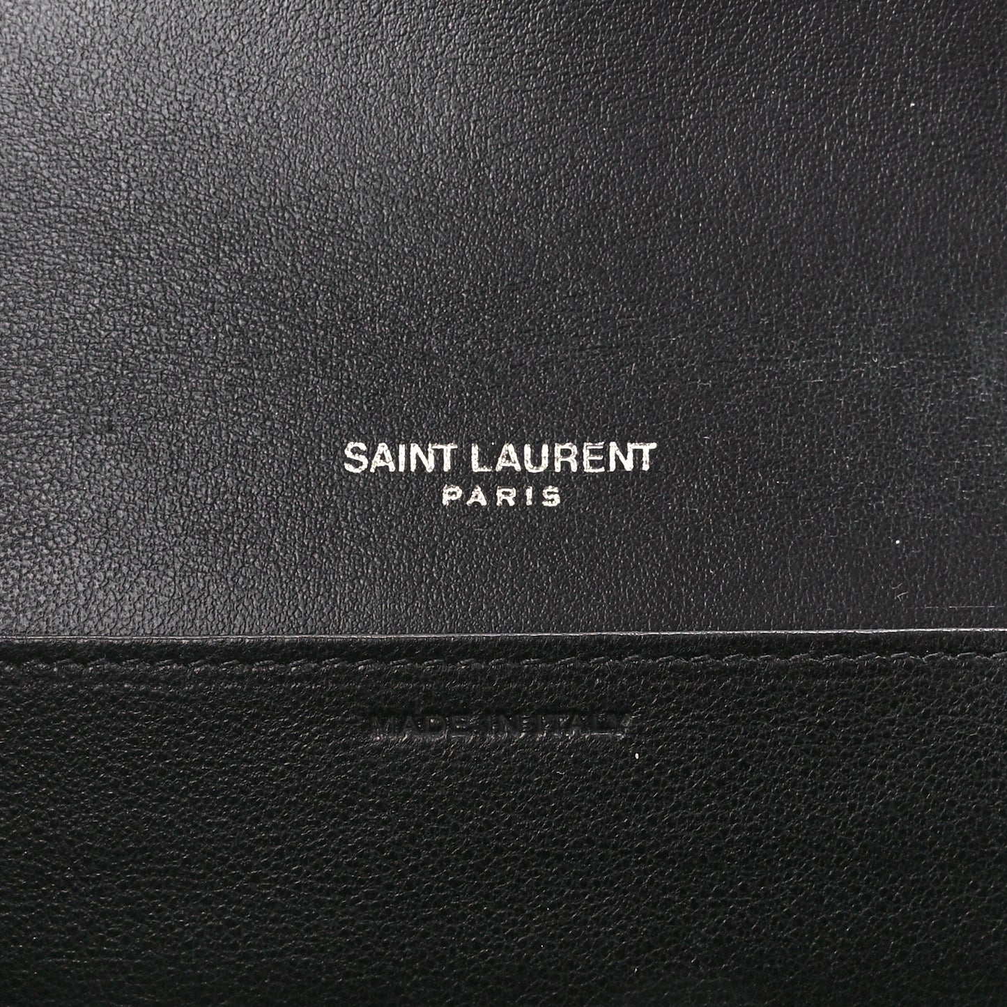 Calfskin Crocodile Embossed Monogram Uptown Chain Wallet Black