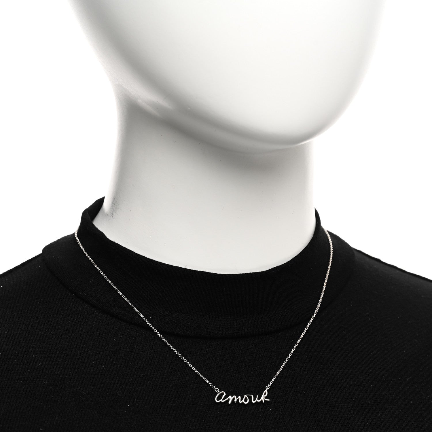 Tiffany Sterling Silver Paloma Picasso Amour Pendant Necklace 2 of 4