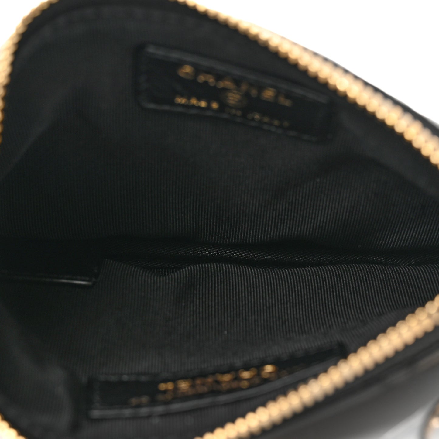 Lambskin Quilted Small No. 5 Cosmetic Case Black