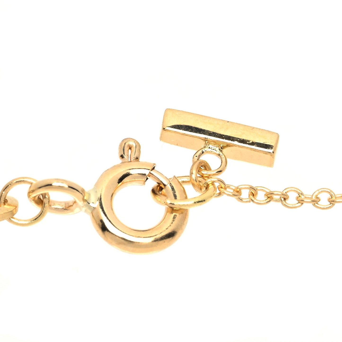18K Yellow Gold Small T Smile Pendant Necklace