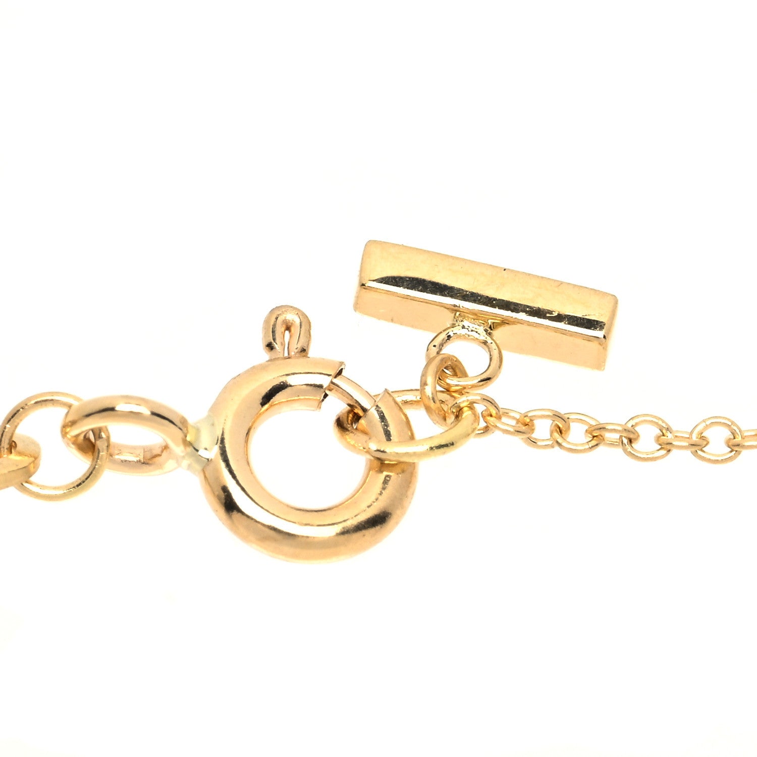Tiffany 18K Yellow Gold Small T Smile Pendant Necklace 4 of 6