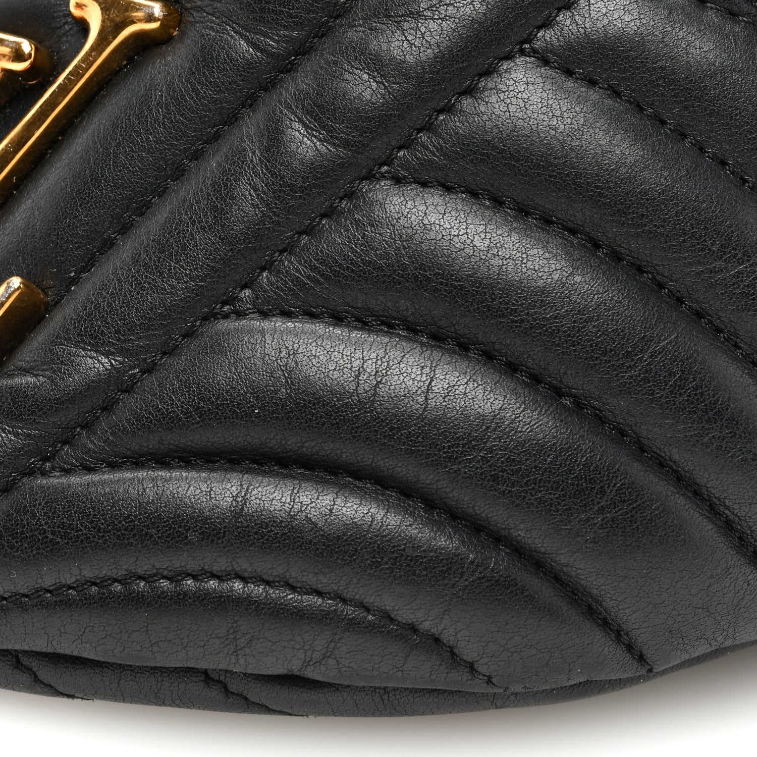 Louis Vuitton Calfskin Quilted New Wave Bumbag Black 9 of 10