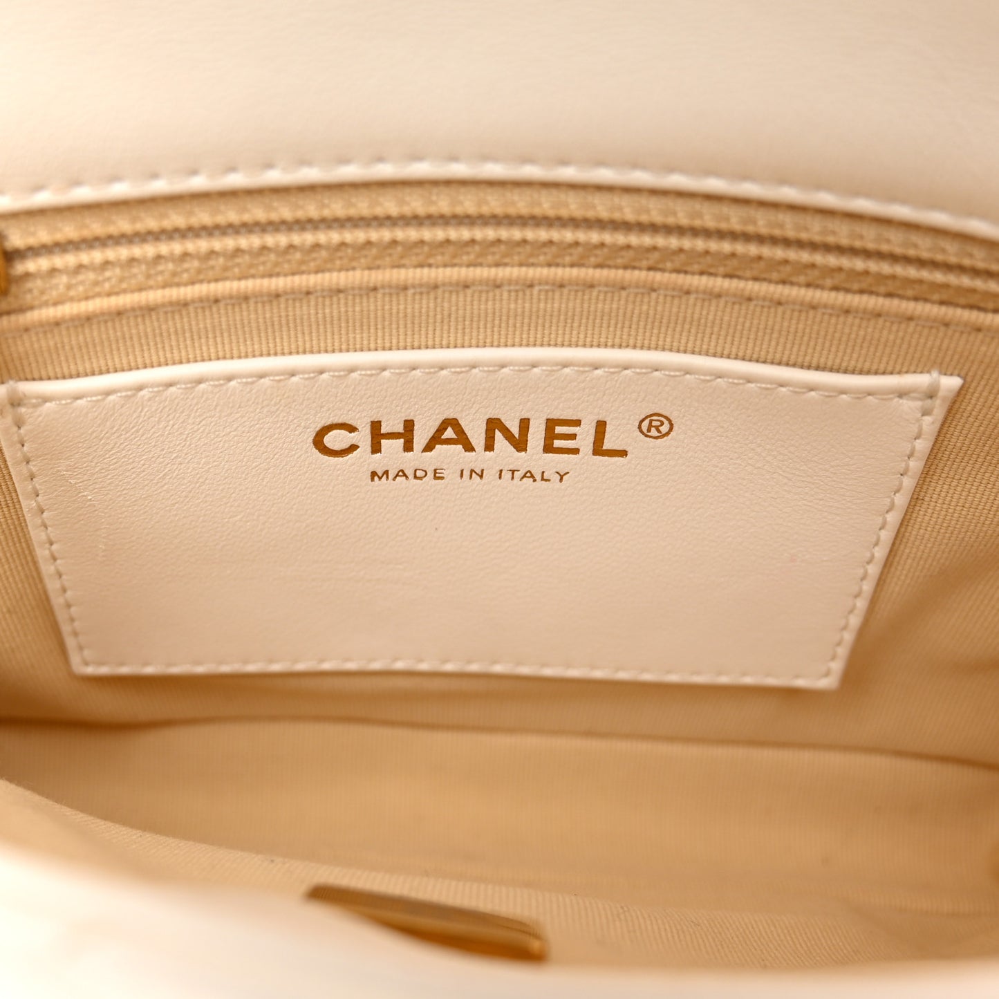 Lambskin Quilted Small CC Funky Town Flap White