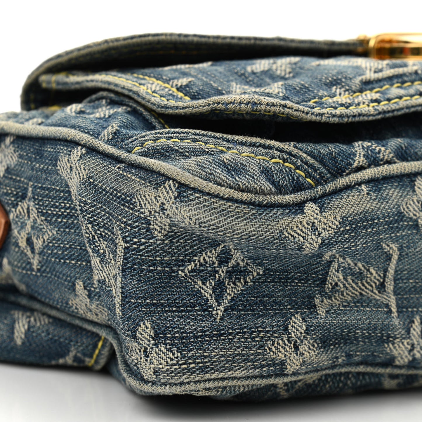 Monogram Denim Bum Bag Blue