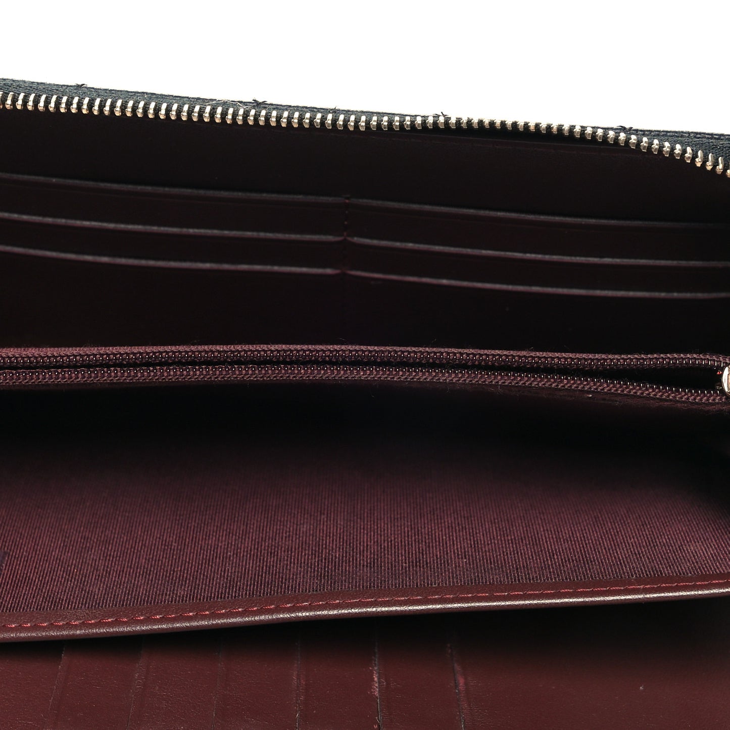 Caviar Quilted Large Zip Around Organizer Wallet Black