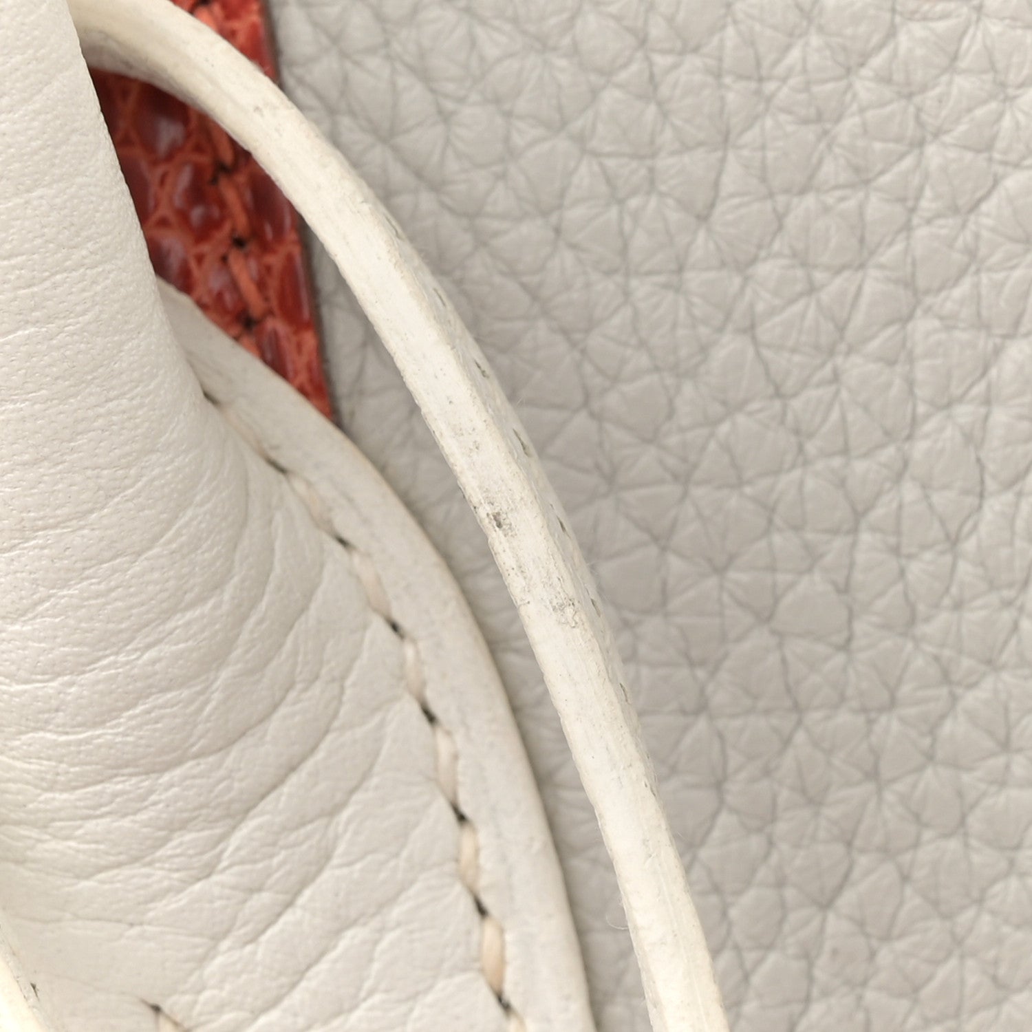 Hermes Taurillon Clemence Lizard Club Birkin 35 Blanc Gris Perle Sanguine 12 of 16