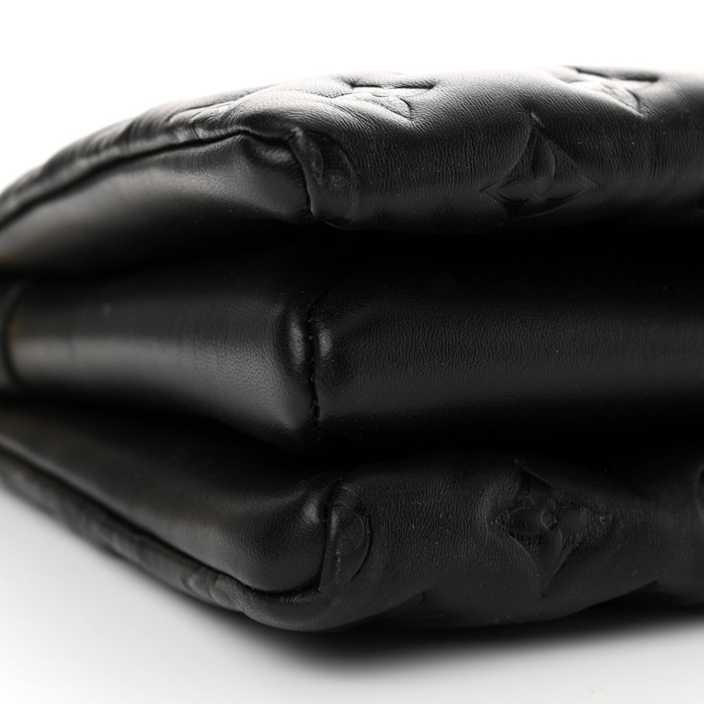 Lambskin Embossed Monogram Coussin PM Black