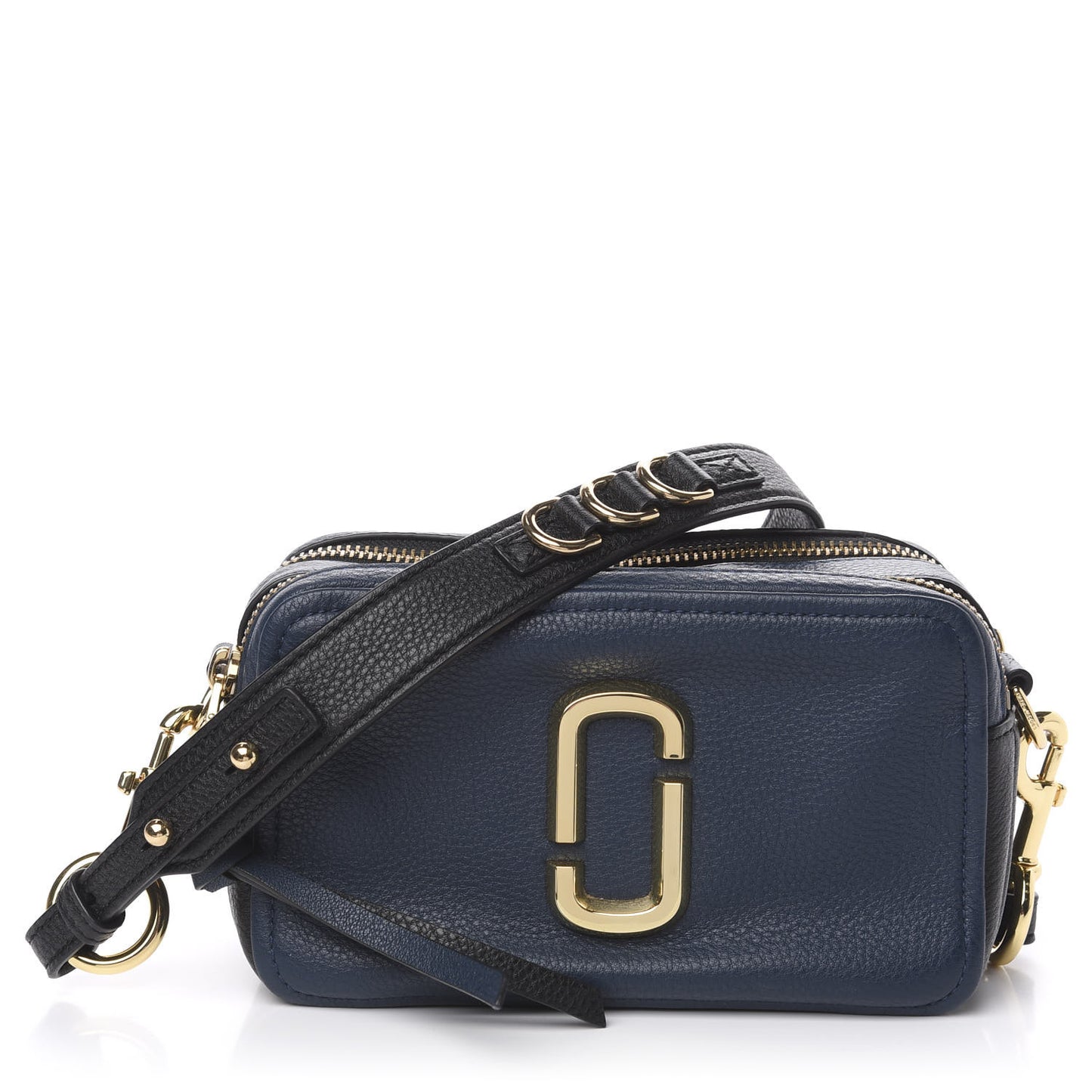 Supple Natural Grain Calfskin Softshot 21 Crossbody Bag Navy