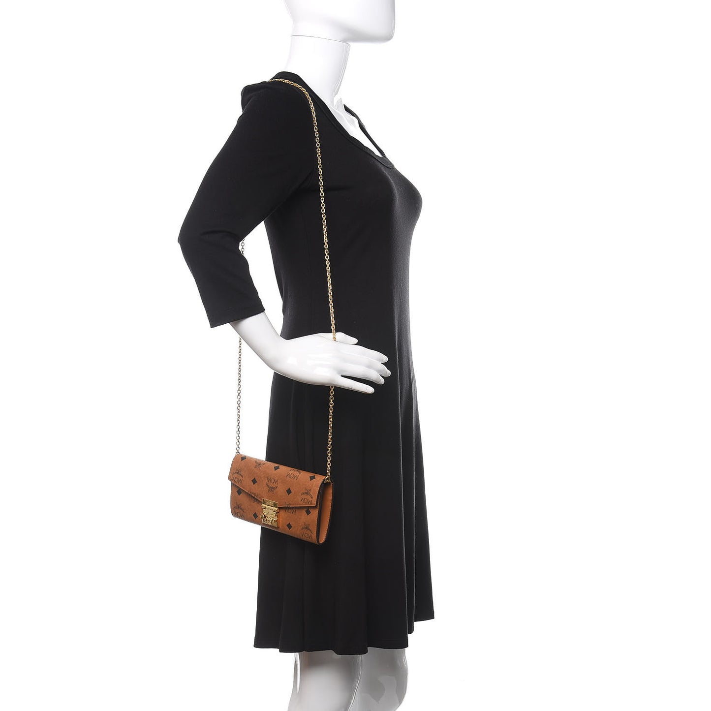 Visetos Large Patricia Wallet On Chain Cognac