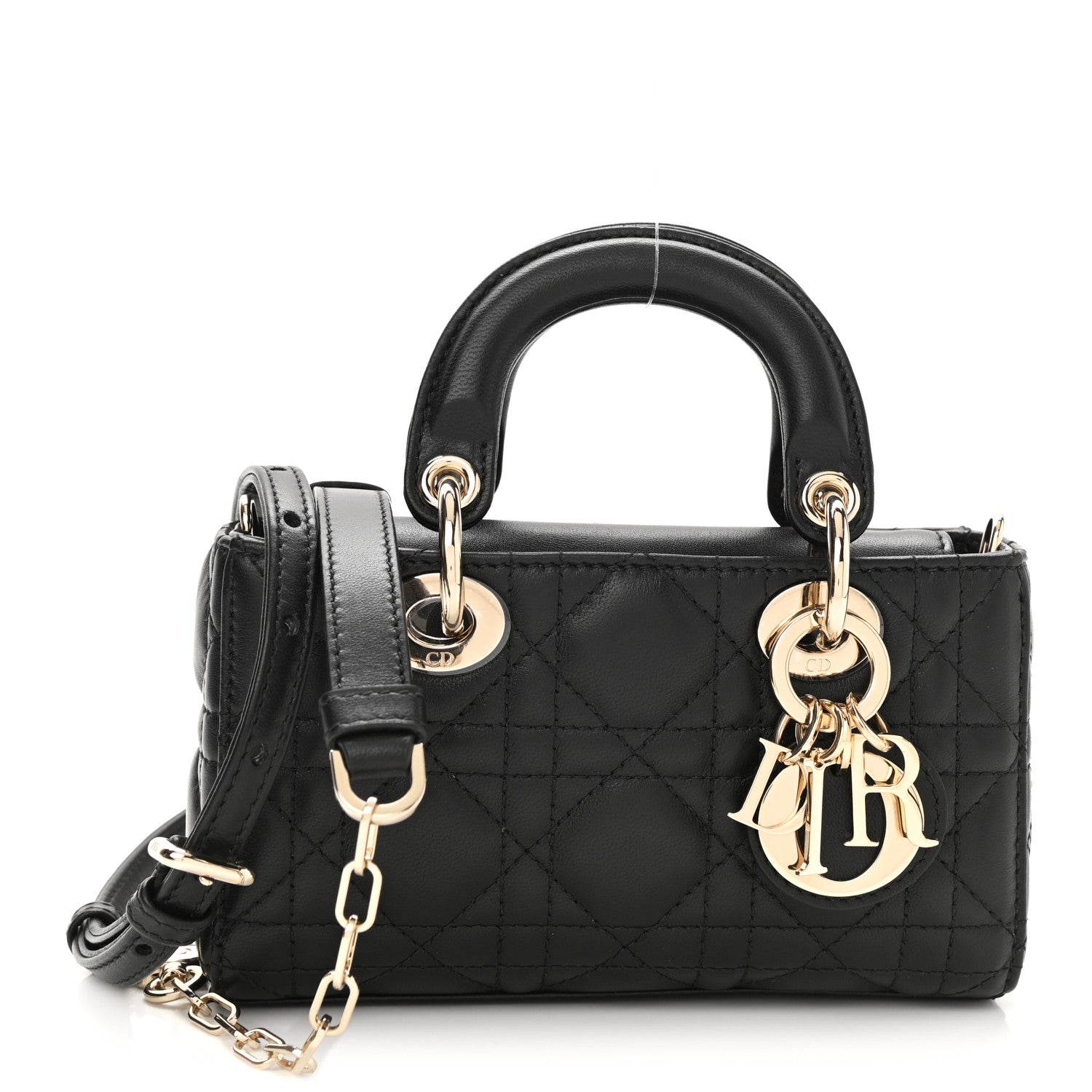 Christian Dior Lambskin Cannage Micro Lady D-Joy Black 1161721