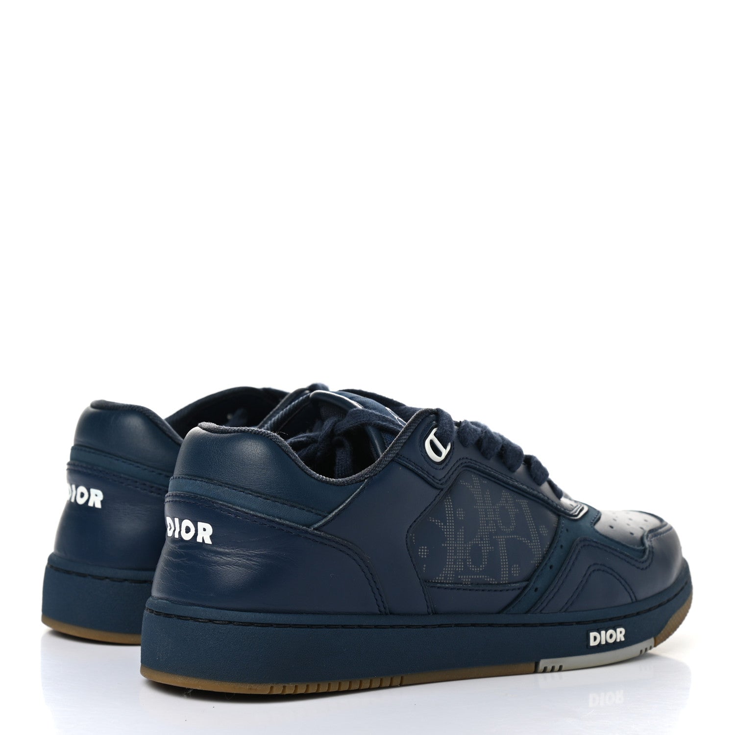 Christian Dior Smooth Calfskin Oblique Galaxy Mens B27 Low Top Sneakers 38 Blue Beige 4 of 9
