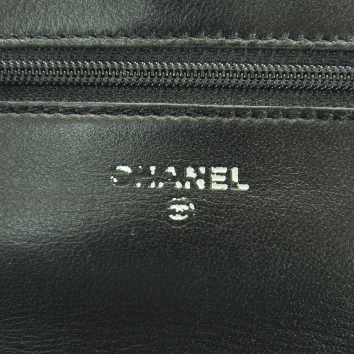 Chanel Lambskin Quilted Wallet On Chain WOC Black 8 of 12